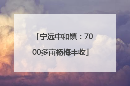 宁远中和镇：7000多亩杨梅丰收