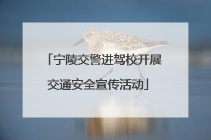 宁陵交警进驾校开展交通安全宣传活动