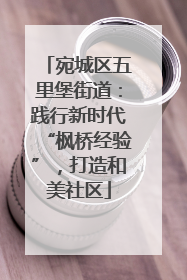 宛城区五里堡街道：践行新时代“枫桥经验”，打造和美社区