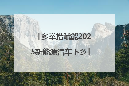 多举措赋能2025新能源汽车下乡