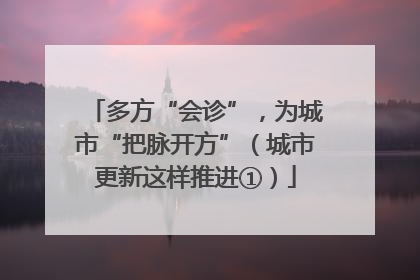 多方“会诊”，为城市“把脉开方”（城市更新这样推进①）
