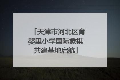 天津市河北区育婴里小学国际象棋共建基地启航