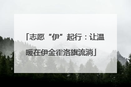 志愿“伊”起行：让温暖在伊金霍洛旗流淌
