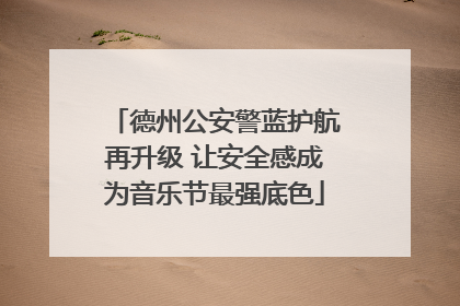 德州公安警蓝护航再升级 让安全感成为音乐节最强底色