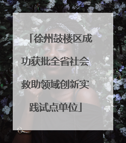 徐州鼓楼区成功获批全省社会救助领域创新实践试点单位