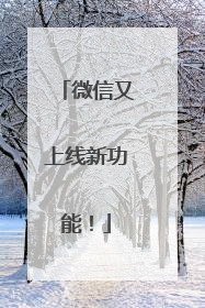 微信又上线新功能！