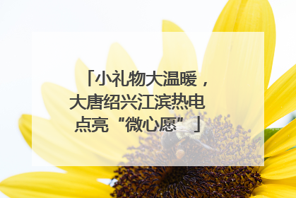 小礼物大温暖，大唐绍兴江滨热电点亮“微心愿”