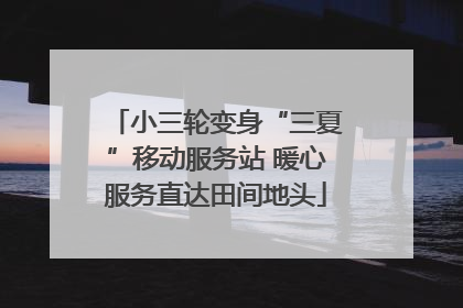 小三轮变身“三夏”移动服务站 暖心服务直达田间地头