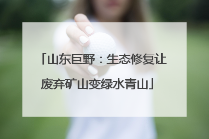 山东巨野：生态修复让废弃矿山变绿水青山