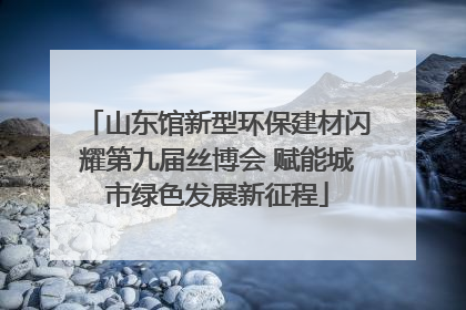 山东馆新型环保建材闪耀第九届丝博会 赋能城市绿色发展新征程