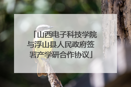 山西电子科技学院与浮山县人民政府签署产学研合作协议