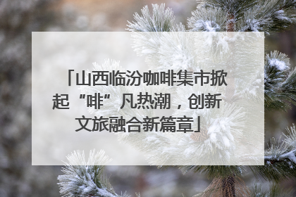 山西临汾咖啡集市掀起“啡”凡热潮，创新文旅融合新篇章
