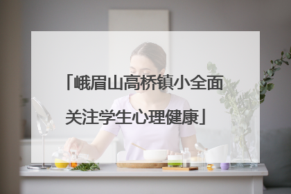 峨眉山高桥镇小全面关注学生心理健康