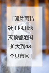 强降雨持续！四川地灾预警范围扩大到48个县市区