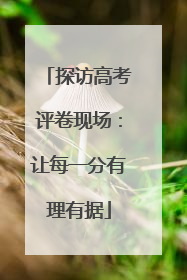 探访高考评卷现场：让每一分有理有据