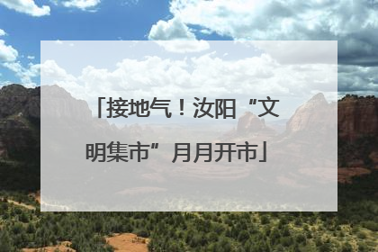 接地气！汝阳“文明集市”月月开市