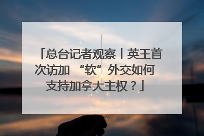 总台记者观察丨英王首次访加 “软”外交如何支持加拿大主权？