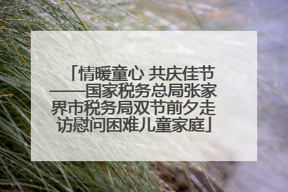 情暖童心 共庆佳节——国家税务总局张家界市税务局双节前夕走访慰问困难儿童家庭