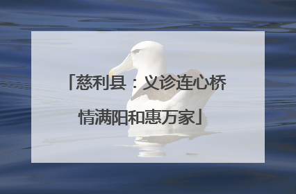 慈利县：义诊连心桥 情满阳和惠万家