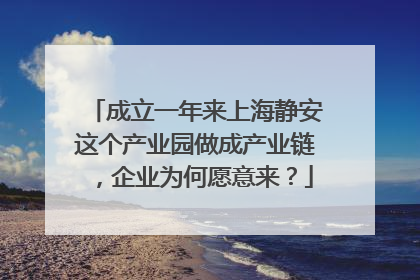 成立一年来上海静安这个产业园做成产业链，企业为何愿意来？