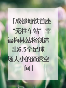 成都地铁首座“无柱车站”幸福梅林站将创造出6.5个足球场大小的通透空间