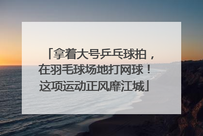 拿着大号乒乓球拍，在羽毛球场地打网球！这项运动正风靡江城