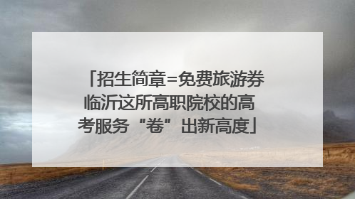 招生简章=免费旅游券 临沂这所高职院校的高考服务“卷”出新高度