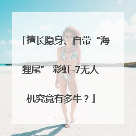 擅长隐身、自带“海狸尾” 彩虹-7无人机究竟有多牛？