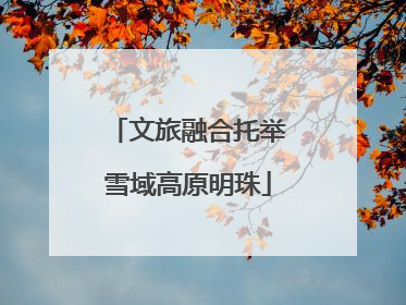 文旅融合托举雪域高原明珠