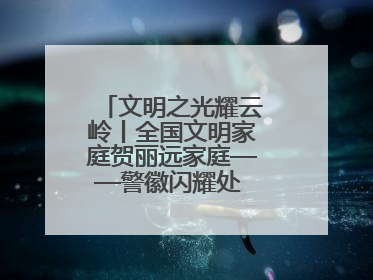 文明之光耀云岭丨全国文明家庭贺丽远家庭——警徽闪耀处 家风铸忠诚