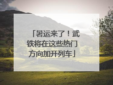 暑运来了！武铁将在这些热门方向加开列车
