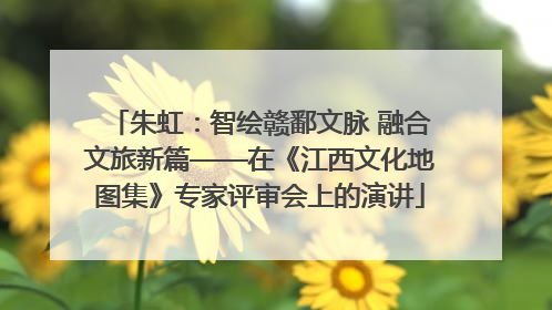 朱虹：智绘赣鄱文脉 融合文旅新篇——在《江西文化地图集》专家评审会上的演讲