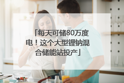 每天可储80万度电！这个大型锂钠混合储能站投产