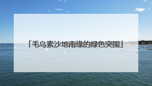 毛乌素沙地南缘的绿色突围