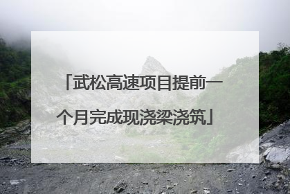 武松高速项目提前一个月完成现浇梁浇筑