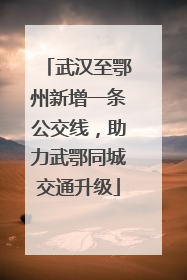 武汉至鄂州新增一条公交线，助力武鄂同城交通升级