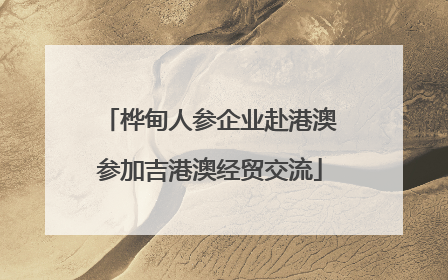 桦甸人参企业赴港澳参加吉港澳经贸交流