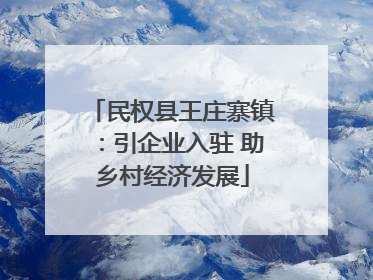 民权县王庄寨镇：引企业入驻 助乡村经济发展