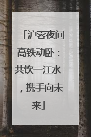 沪蓉夜间高铁动卧：共饮一江水，携手向未来
