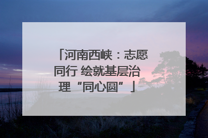河南西峡：志愿同行 绘就基层治理“同心圆”