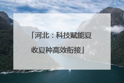 河北：科技赋能夏收夏种高效衔接