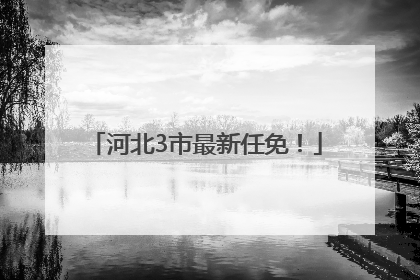 河北3市最新任免！