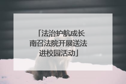法治护航成长 南召法院开展送法进校园活动