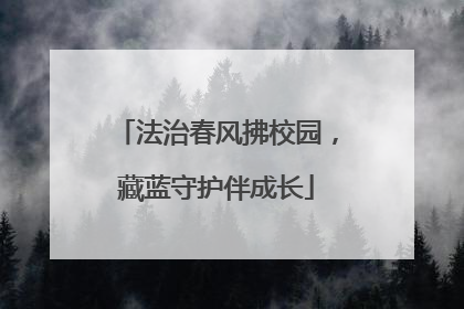 法治春风拂校园，藏蓝守护伴成长