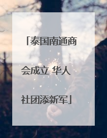 泰国南通商会成立 华人社团添新军