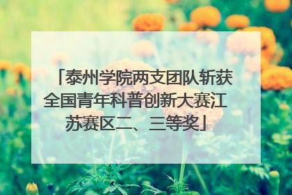 泰州学院两支团队斩获全国青年科普创新大赛江苏赛区二、三等奖