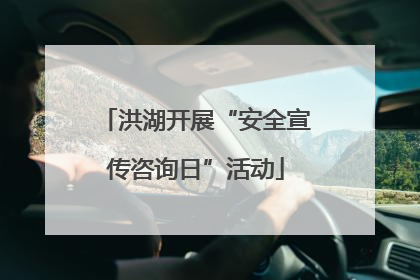 洪湖开展“安全宣传咨询日”活动