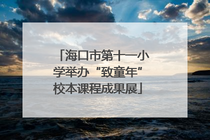 海口市第十一小学举办“致童年”校本课程成果展