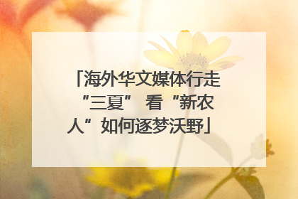 海外华文媒体行走“三夏” 看“新农人”如何逐梦沃野