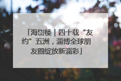 海岱楼｜四十载“友约”五洲，淄博全球朋友圈绽放新淄彩